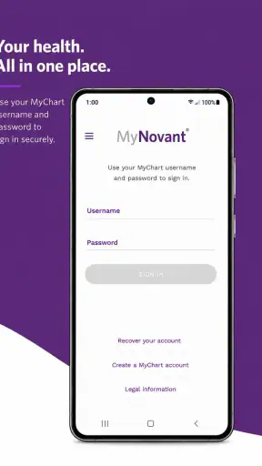 MyNovant screenshot 1