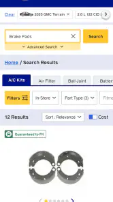 NAPA PROLink screenshot