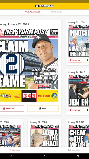 New York Post for Tablet screenshot 1