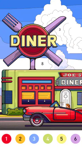 Nostalgia Color by number game screenshot 1