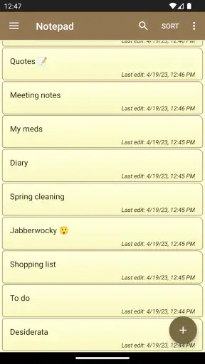 Notepad - simple notes screenshot 1