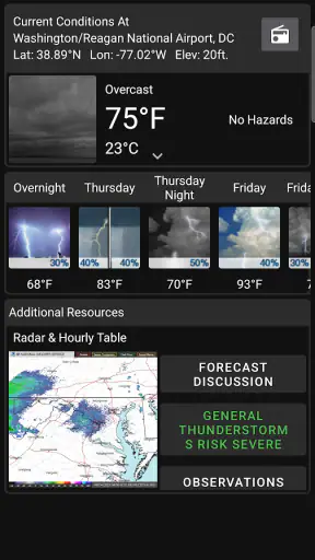 NWS Weather screenshot 1