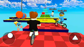 Obby bike: Parkour Adventure screenshot 1