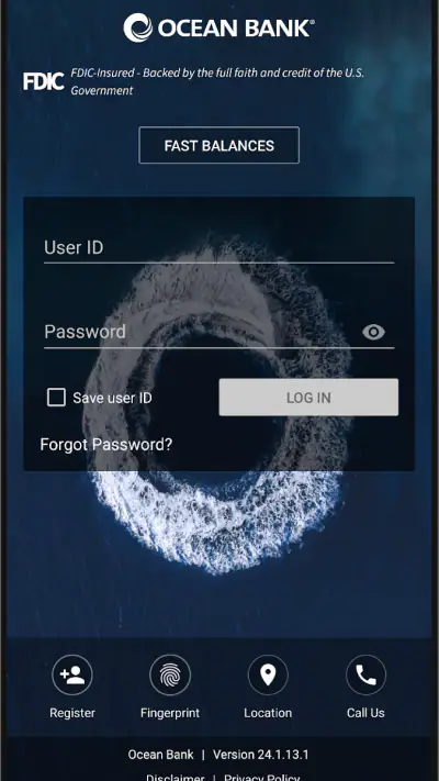 Ocean Bank Mobile Banking screenshot 1