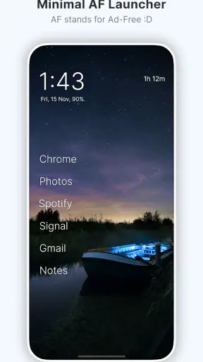 Olauncher. Minimal AF Launcher screenshot 1