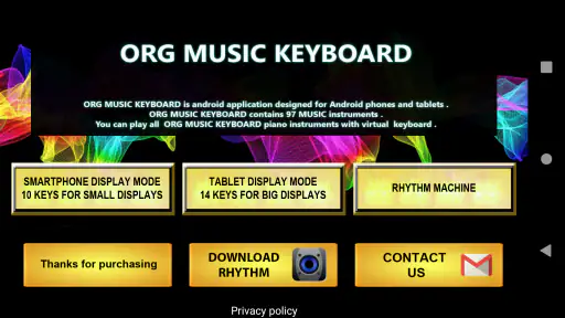 ORG Music Keyboard Simulator screenshot 2