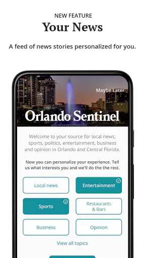 Orlando Sentinel screenshot 1