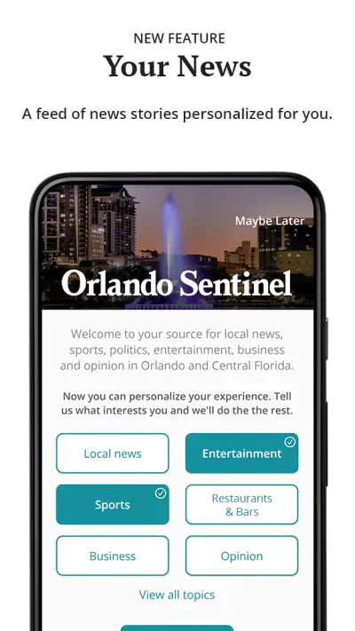 Orlando Sentinel screenshot 1