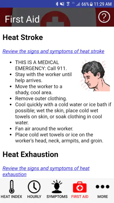 OSHA NIOSH Heat Safety Tool screenshot 1