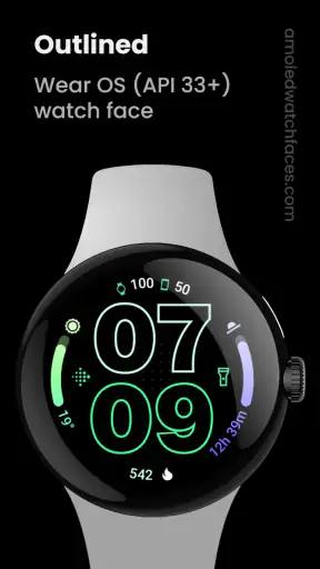 Outlined Watch Face screenshot 1