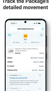 Package Tracker - pkge Mobile screenshot