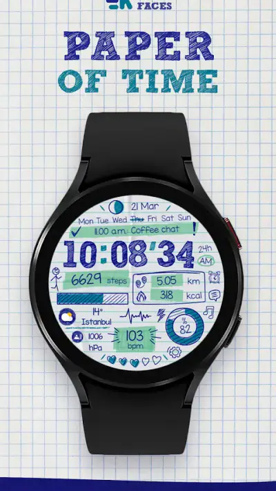 Paper of Time - Watch Face screenshot 1