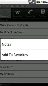 Paramedic Protocol Provider screenshot