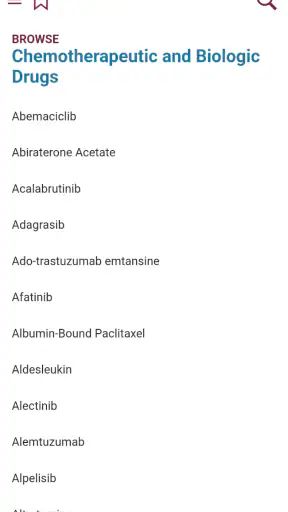 Physicians Cancer Chemotherapy screenshot 1
