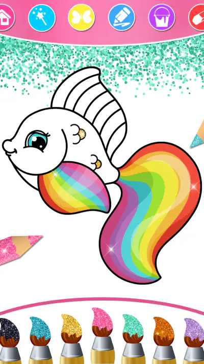 Princess Coloring Book & Games screenshot 1