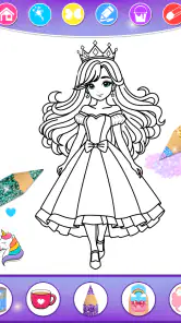 Princess Coloring Book & Games screenshot