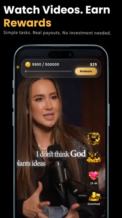 ReelMoney: Watch & Earn Cash screenshot 1