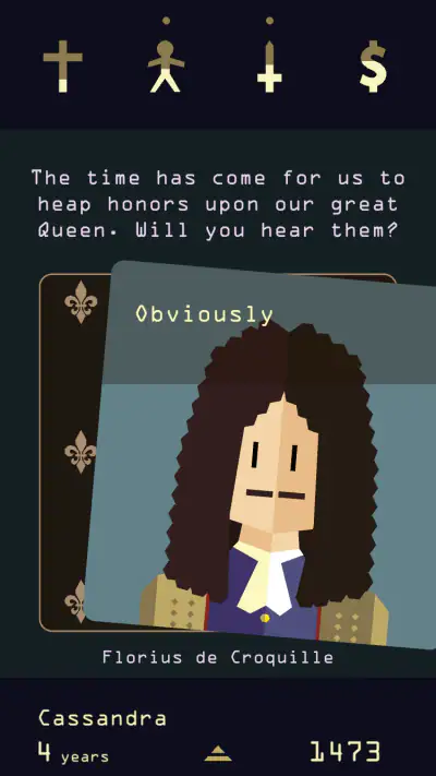Reigns: Her Majesty screenshot 1