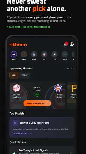 Rithmm: AI Sports Betting screenshot 1