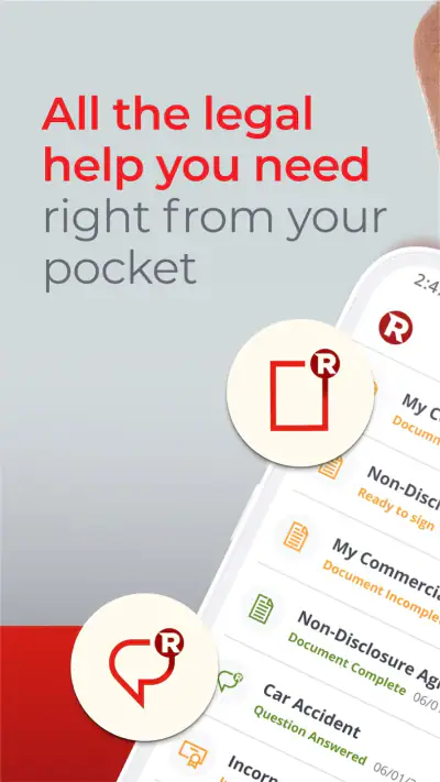 Rocket Lawyer Legal & Law Help screenshot 1