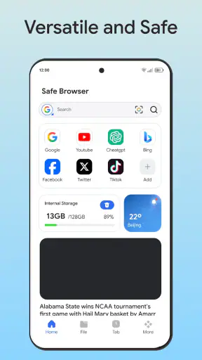 SafeBrowser - Secure & Private screenshot 1