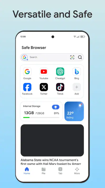 SafeBrowser - Secure & Private screenshot 1