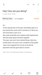 Samsung Email screenshot