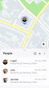 Samsung Find: Location Sharing screenshot