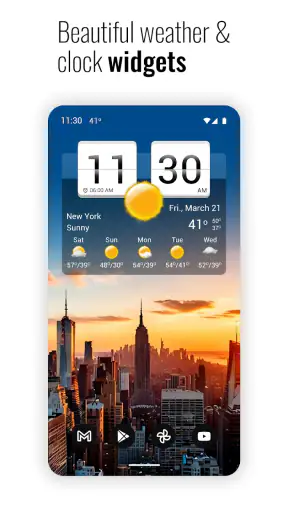 Sense Flip Clock & Weather screenshot 1