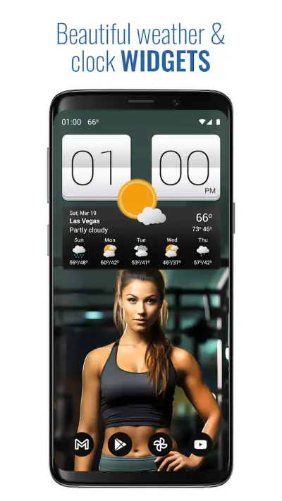 Sense V2 Flip Clock & Weather screenshot 1