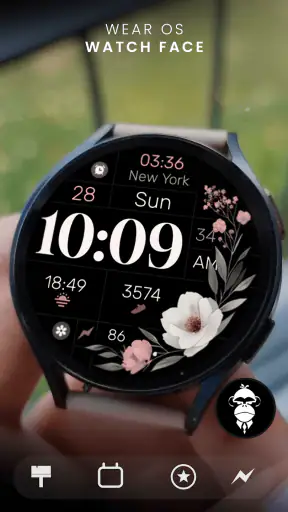 Simple Floral Watch Face screenshot 1