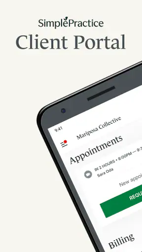 SimplePractice Client Portal screenshot 1