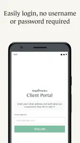 SimplePractice Client Portal screenshot