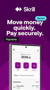 Skrill - Fast, secure payments screenshot