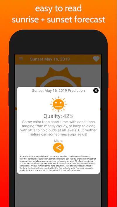 SkyCandy - Sunset Forecast App screenshot 1