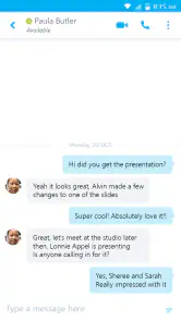 Skype for Business for Android screenshot