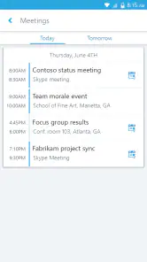Skype for Business for Android screenshot