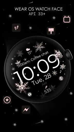 Snowflake rose gold watch face screenshot 1