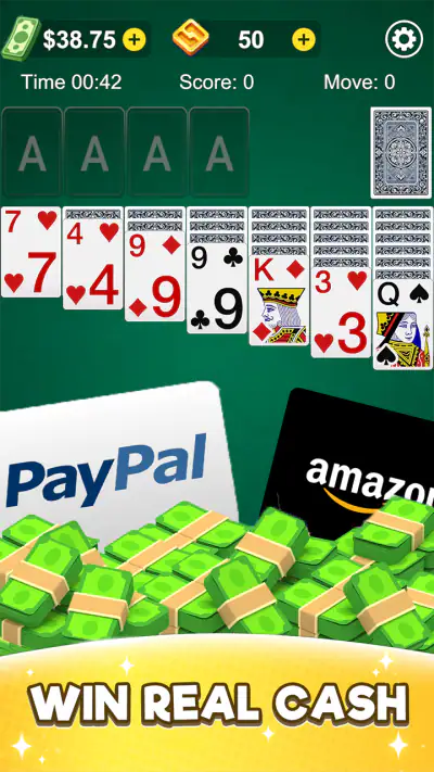 Solitaire Real Money: Win Cash screenshot 1