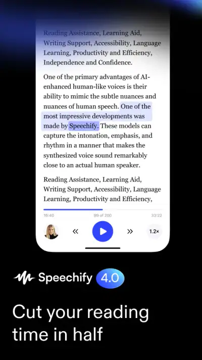 Speechify – Text to Speech screenshot 1