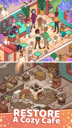 Starbrew Cafe: Mystical Merge screenshot 1