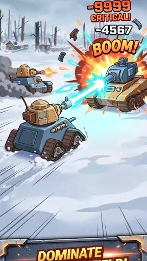 Steelborn: Tank Idle RPG screenshot 1