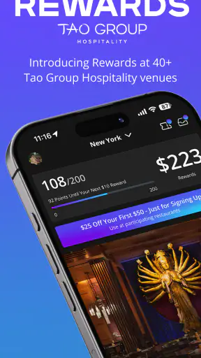 Tao Group Hospitality Rewards screenshot 1