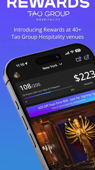 Tao Group Hospitality Rewards screenshot 1