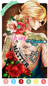 Tattoo Coloring games screenshot