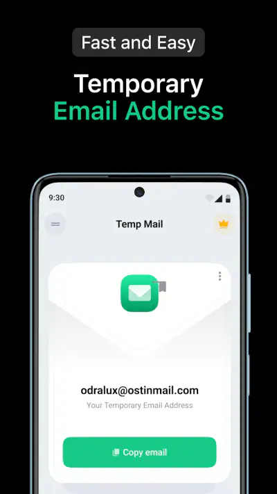 Temp Mail - Temporary Email screenshot 1