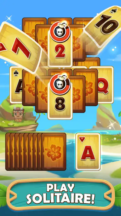 Tiki Solitaire TriPeaks screenshot 1