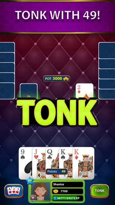 Tonk Star Classic Card Game screenshot 1