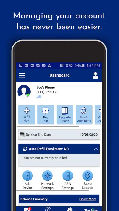 TracFone My Account screenshot 1