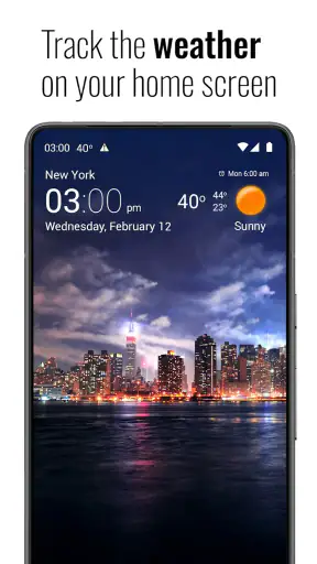 Transparent clock and weather screenshot 1